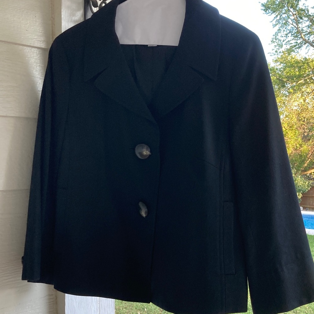 Talbots Black Women's BlazerShort Black Talbots Wool Jacket